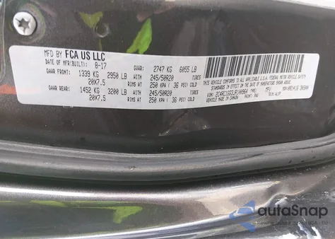 2018 Chrysler Pacifica Limited z USA, uszkodzony, nr VIN 2C4RC1GG3JR100964